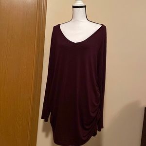Long sleeve plus size maternity top